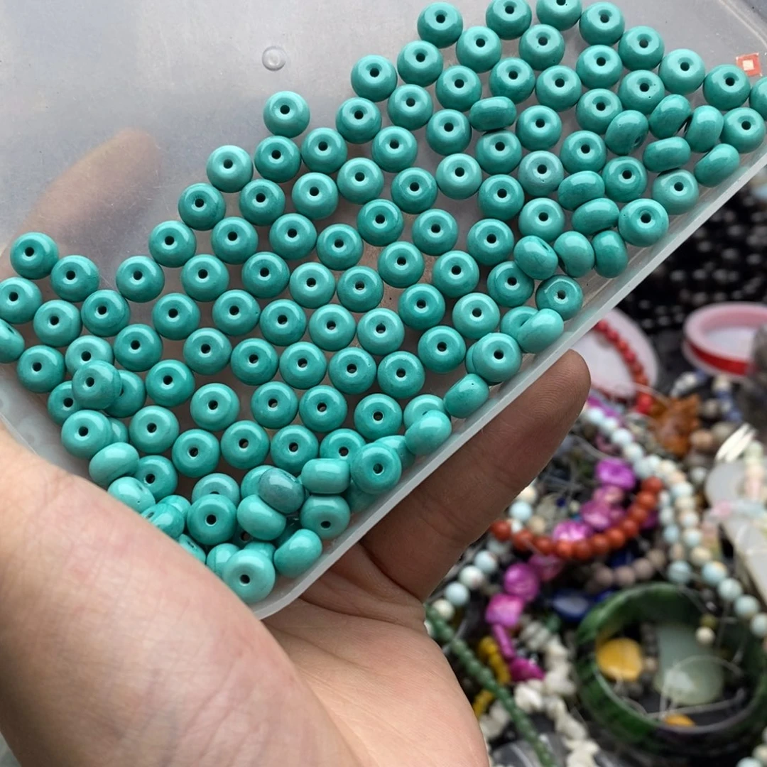 玛瑙/玉髓未镶嵌珠宝半成品打包5×8松石隔片天然C09