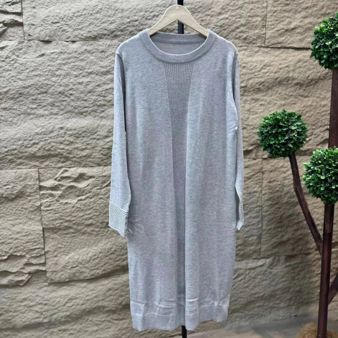 11596新款春秋休闲减龄优雅宽松长袖连衣裙