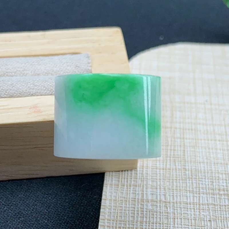 路路通宽19.3转运珠缅甸纯天然翡翠a货绿色飘花手链配珠隔珠吊坠