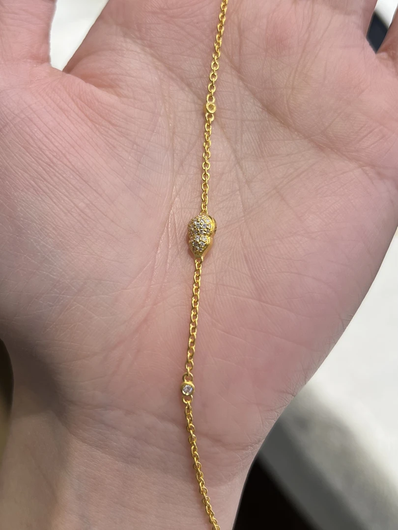 足金999 古法泡泡葫芦手链