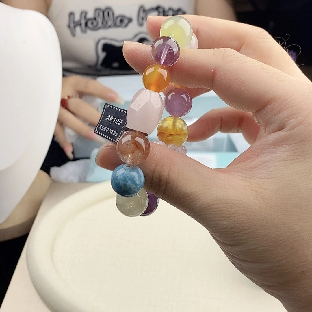 银S925镀金镶嵌手链水晶