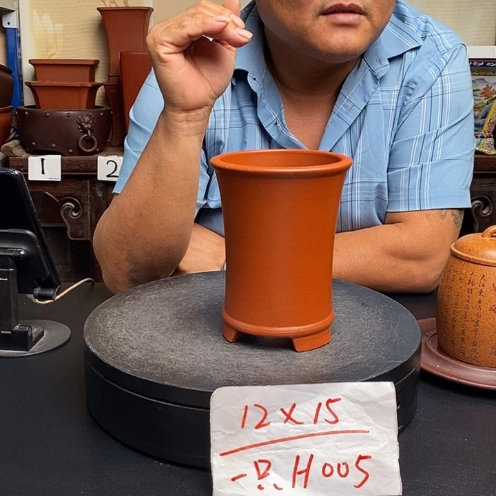 紫砂花盆货号一只H005