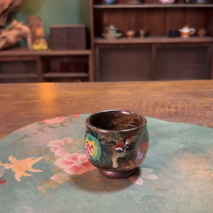 柴烧纯手工手绘陶瓷