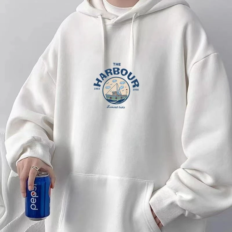 华棉圆领潮流长袖青少年连帽卫衣秋季印花潮流卫衣【热卖中】