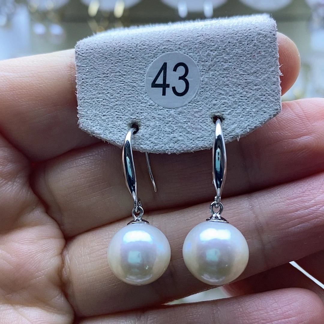 淡水珍珠耳饰银S925镶嵌