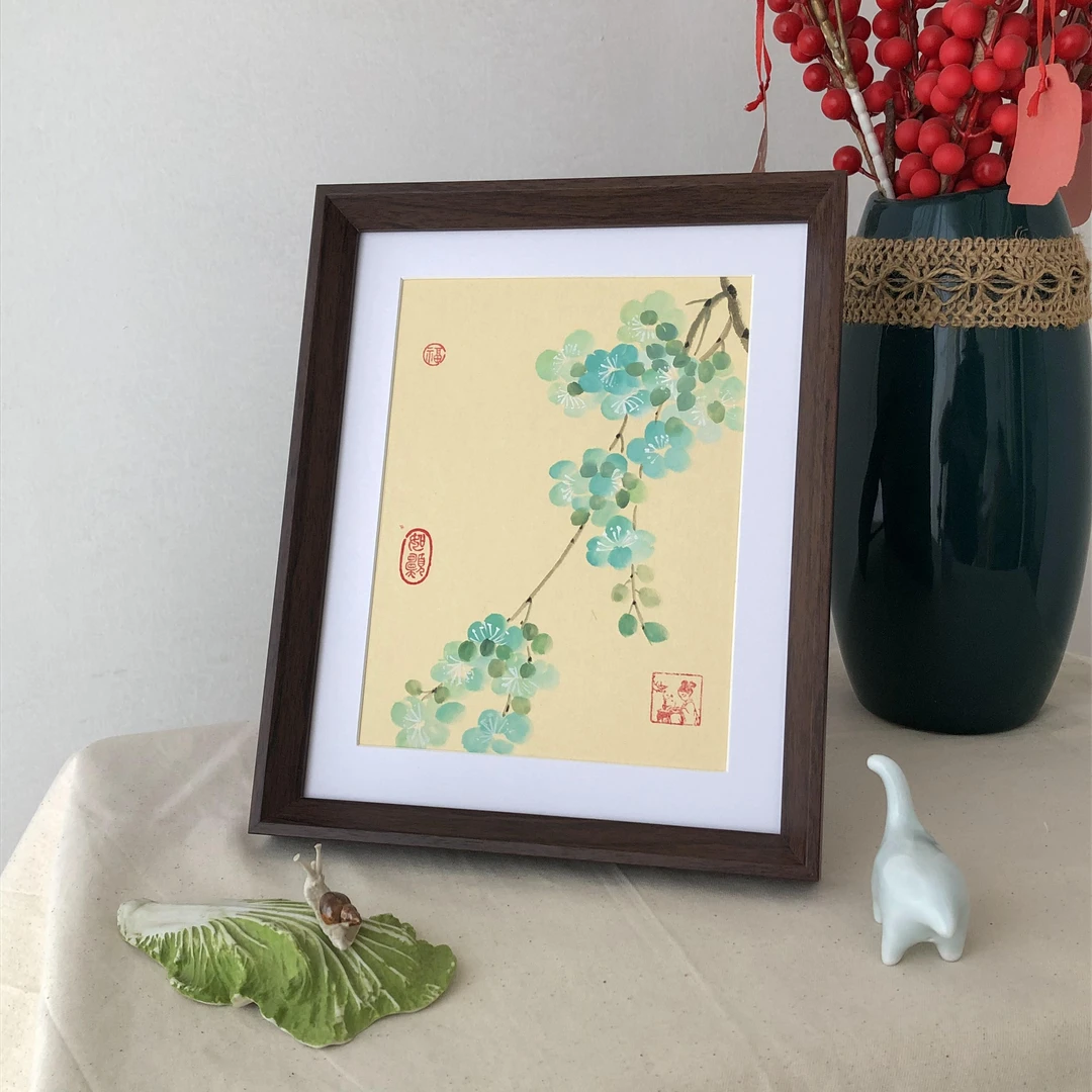 绿梅香 水墨文创摆台 桌面装饰摆件 精品软装