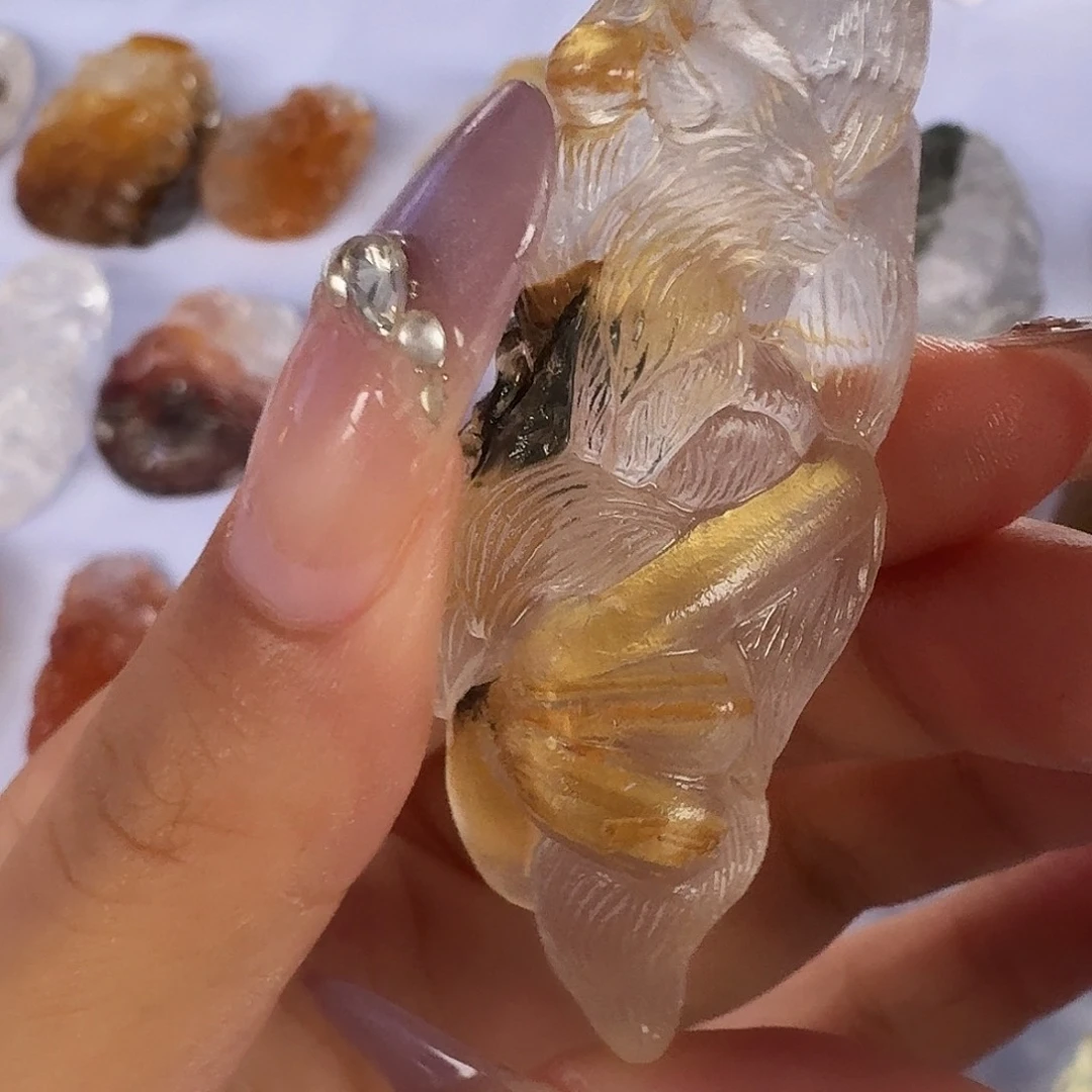 月***囡水晶手链未镶嵌钛晶狐狸