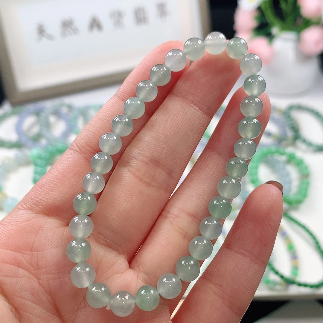 翡翠未镶嵌手链6mm