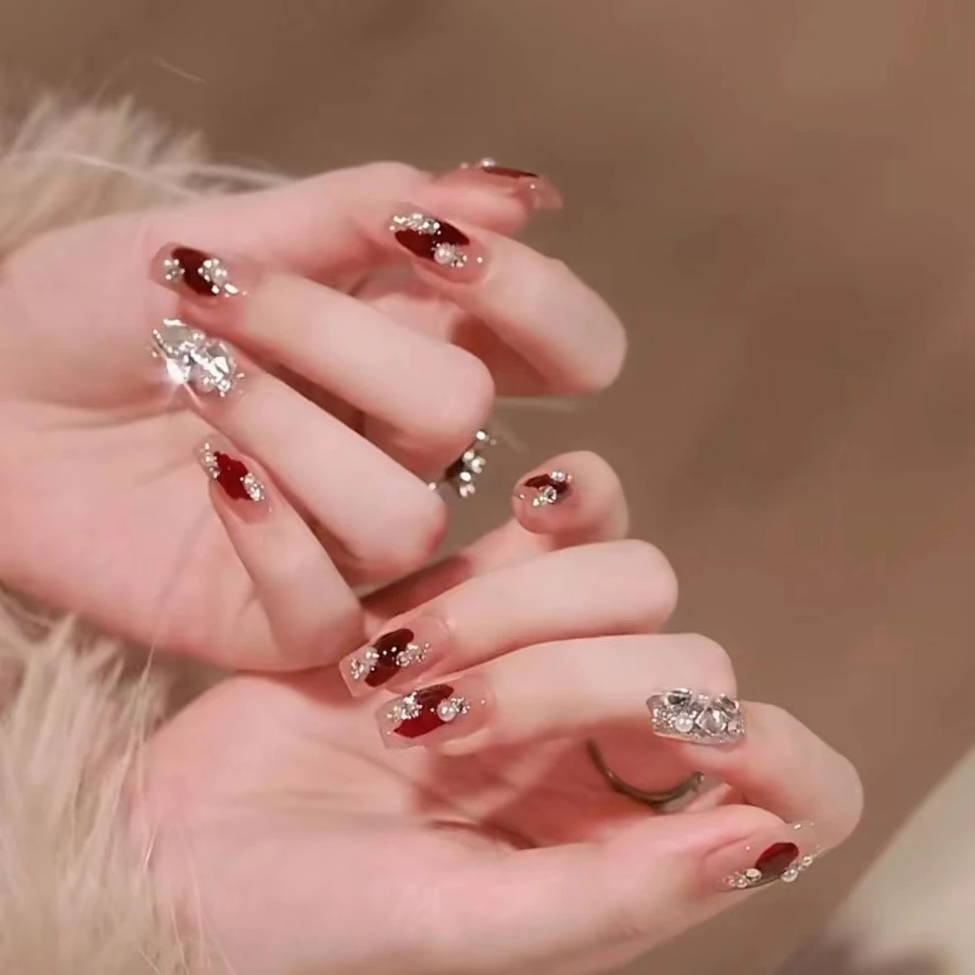 【穿戴甲】（手工制作）（定制款）默认微瑕 no退no换 介意勿拍直播链接