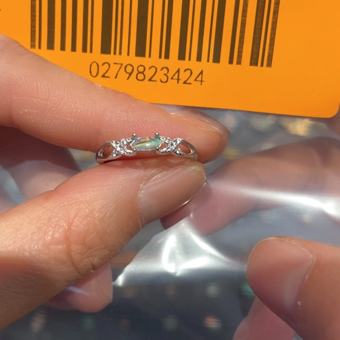 欧泊戒指欧泊银S925镶嵌冬***了