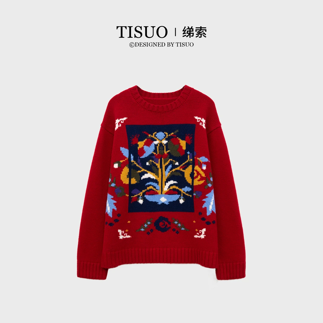 【新年特定】胶囊系列合股羊毛套头针织衫TS501150