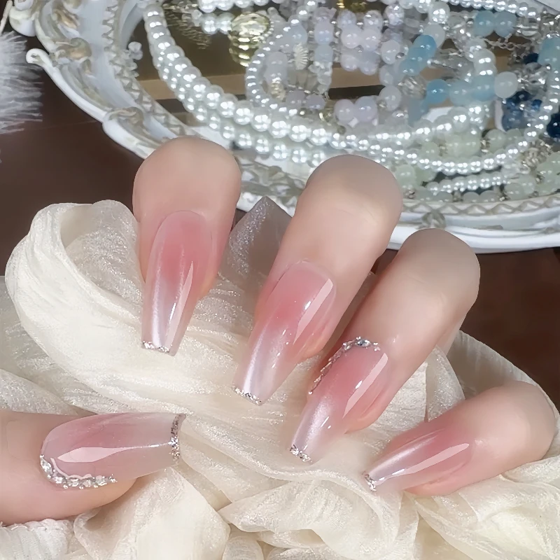 【无字情书】日常穿戴甲蝴蝶猫眼温柔款原创设计纯手工穿戴甲纯欲