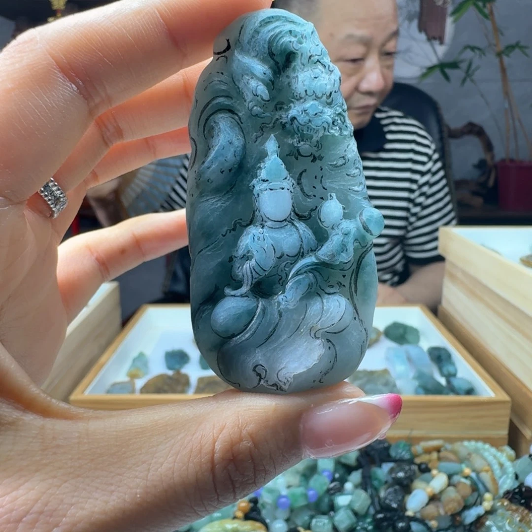 定制翡翠未镶嵌阳*观音