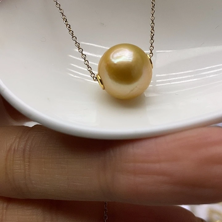 银S925镶嵌吊坠淡水珍珠