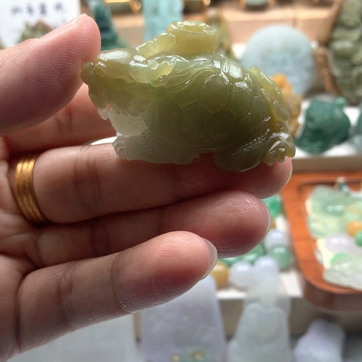 未镶嵌定制翡翠添***布龙龟