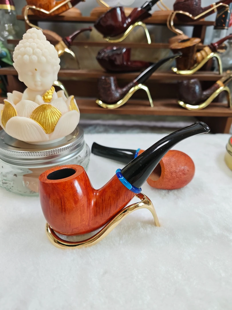 意大利进口石楠木烟斗福尔摩斯弯原木大料手工烟斗