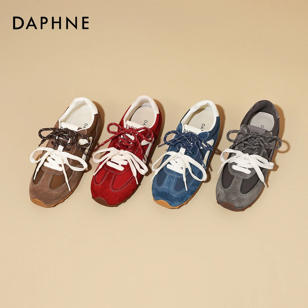 Daphne/达芙妮2025新款秋冬季平底阿甘德训休闲时尚女鞋多色可选