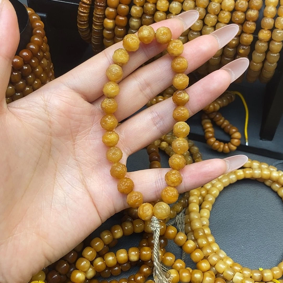 龙眼菩提手串星*龙脊菩提全透烟花圆珠手持卡8➕