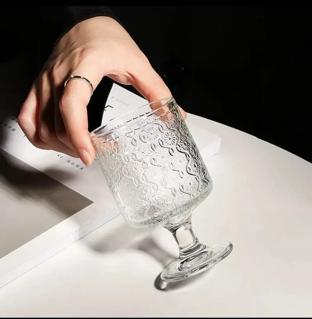 所尚【6只装】新复古INS风高颜值轻奢酒杯饮料高脚水杯