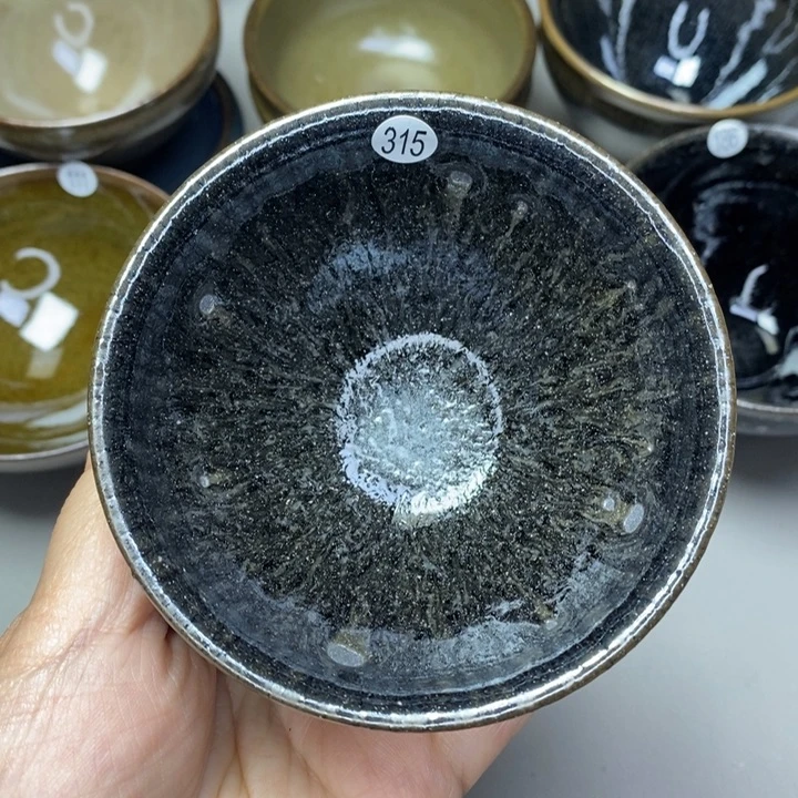 茶盏建窑建盏磨底柴烧主人杯微瑕