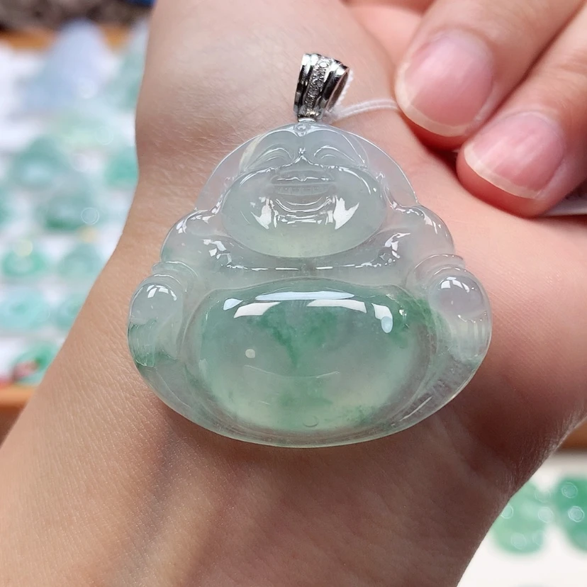 【闪购商品】翡翠18K金镶嵌吊坠(赠链)