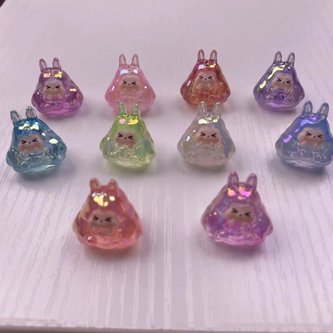 可爱立体电镀夜光迷你玉石塔塔卡通陶瓷diy摆件车载手工网红创意