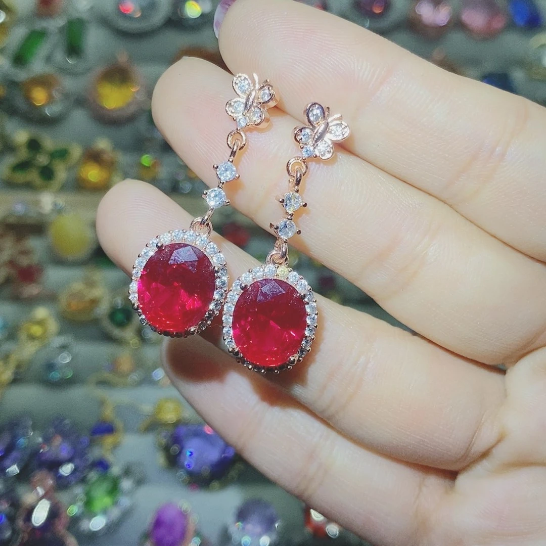 【闪购商品】托帕石耳饰银S925镶嵌