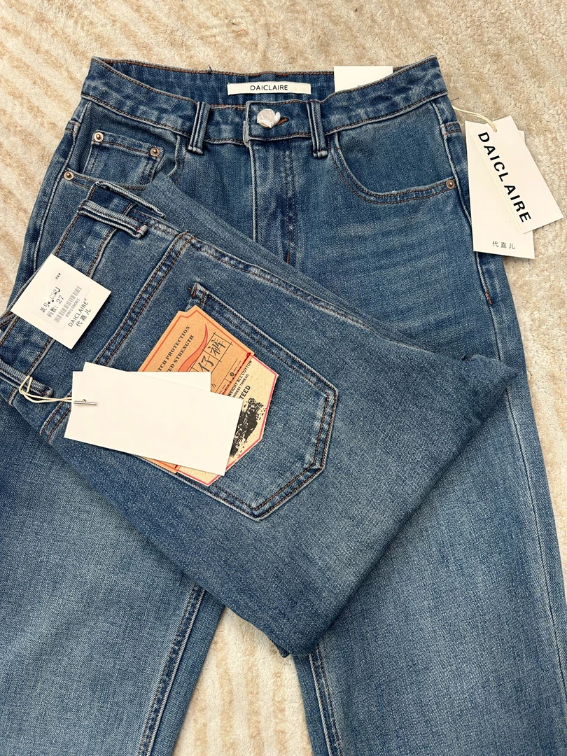 SU【21】代C3愫燕 MWMA超爆裤王黑标四面弹九分直筒牛仔裤~