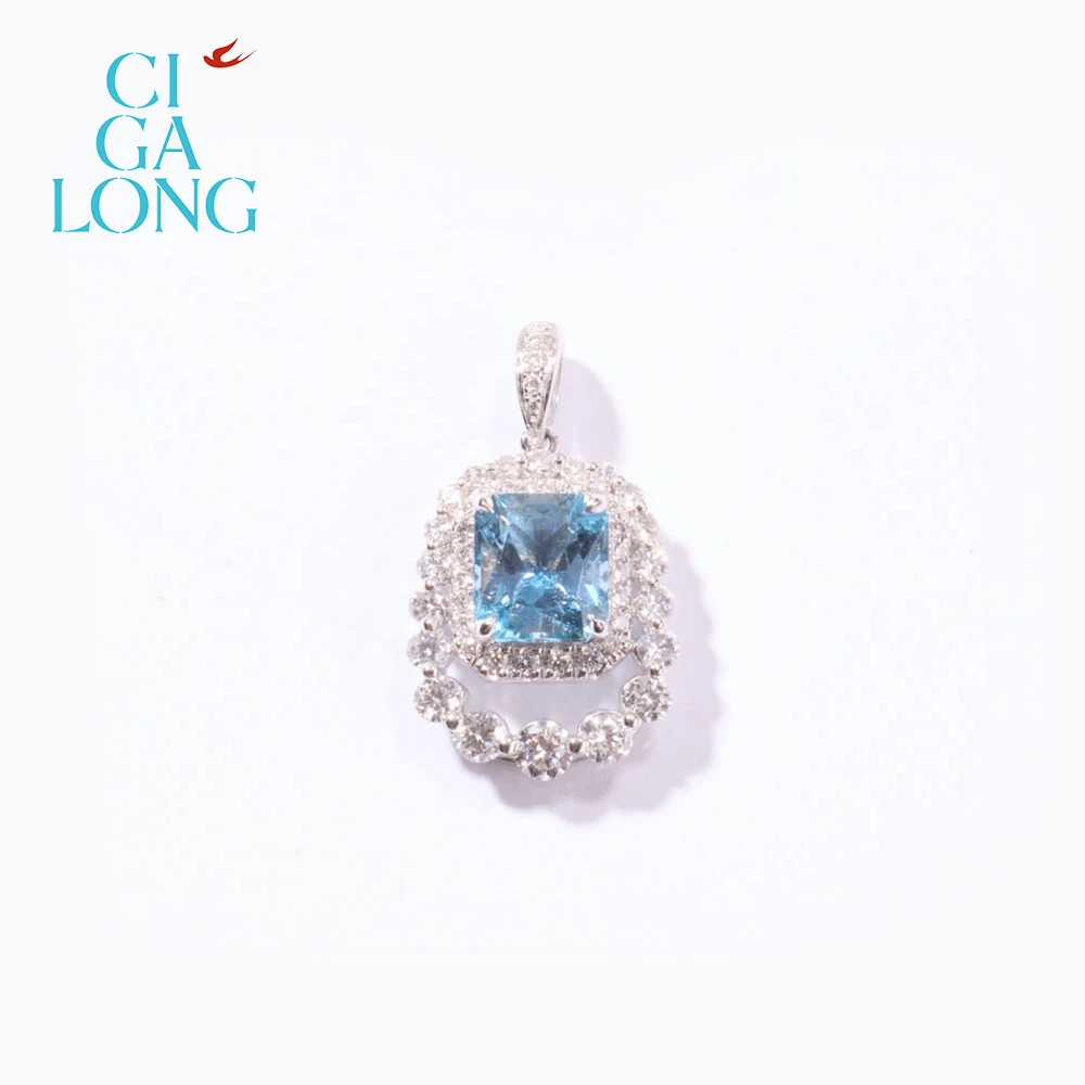 海蓝宝项链    4162-2