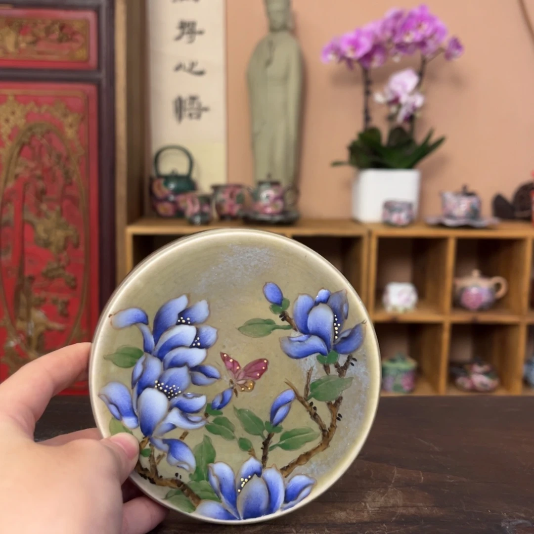 柴烧纯手工手绘陶瓷