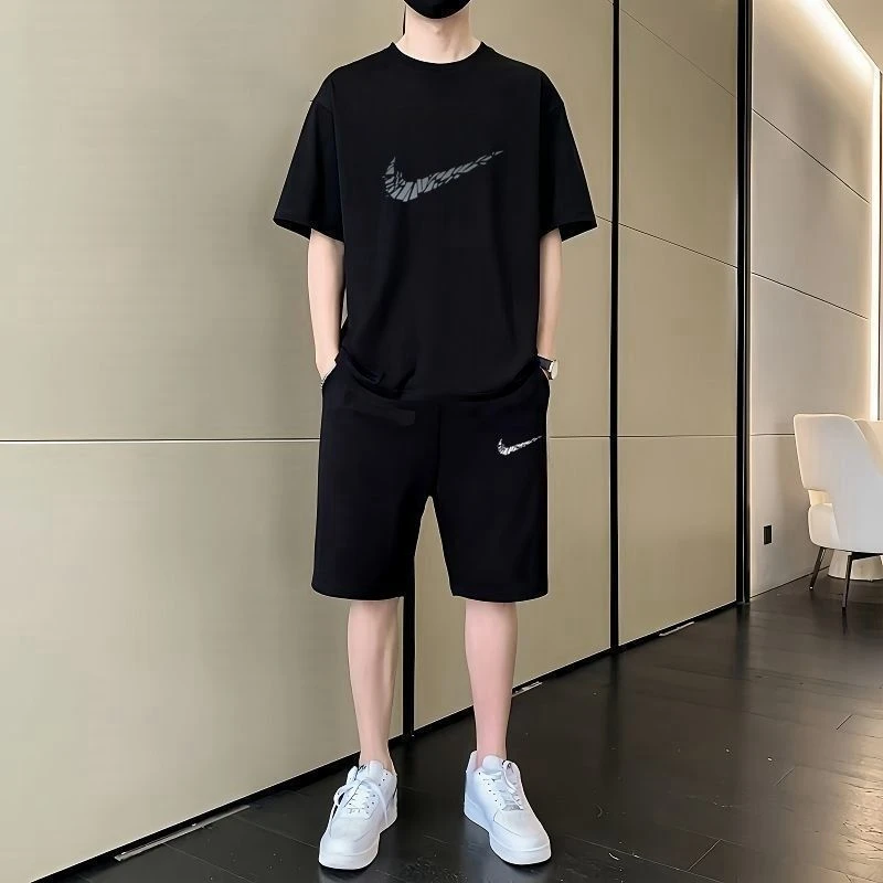 【三折专区】官方正版运动套装2025年夏季新款休闲短袖T恤两件套