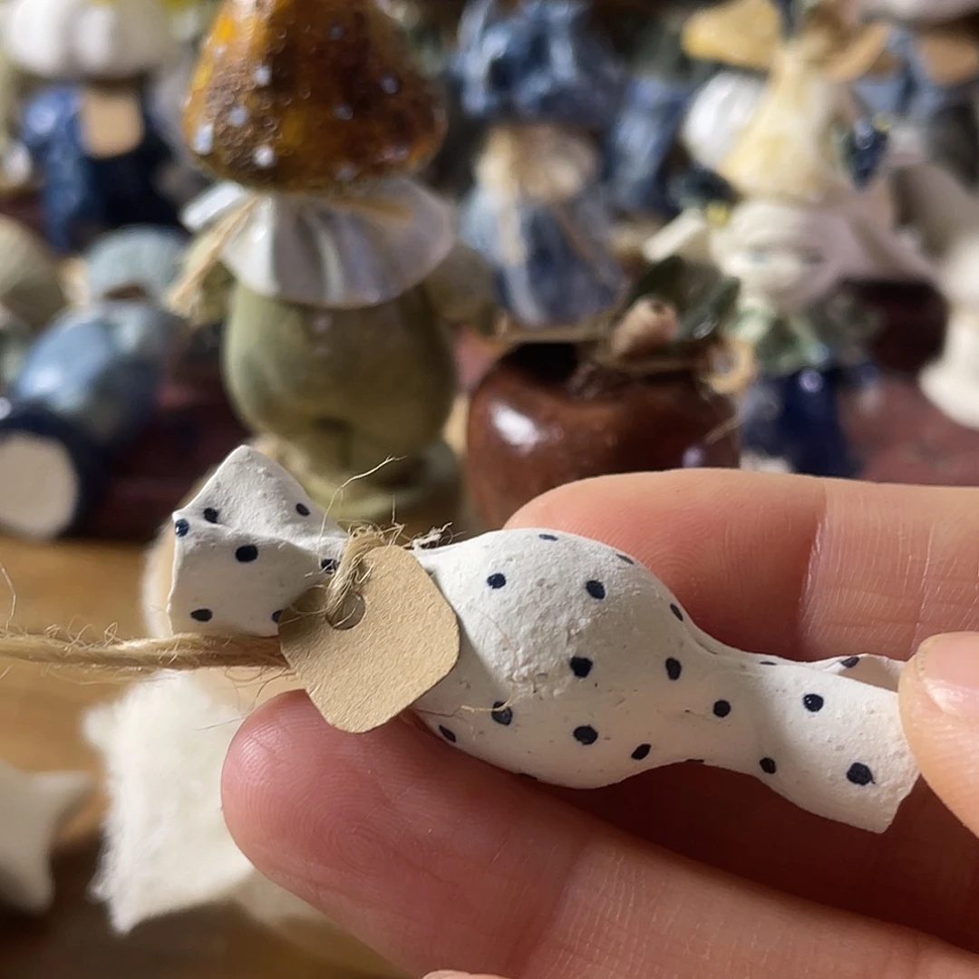 泥塑手工捏制糖里摆件