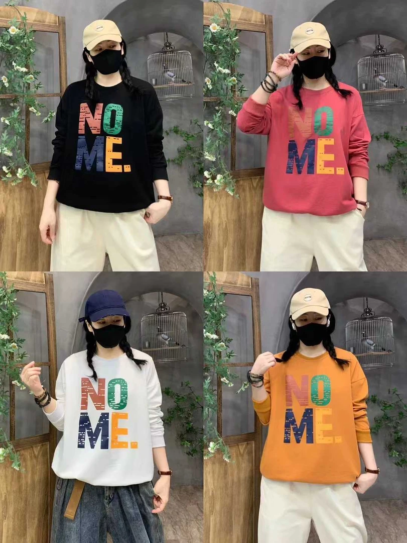 春款宽松卫衣圆领字母休闲百搭