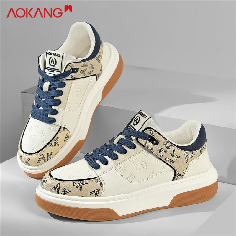 2025时尚百搭潮鞋男士拼接厚底软底增高休闲板鞋