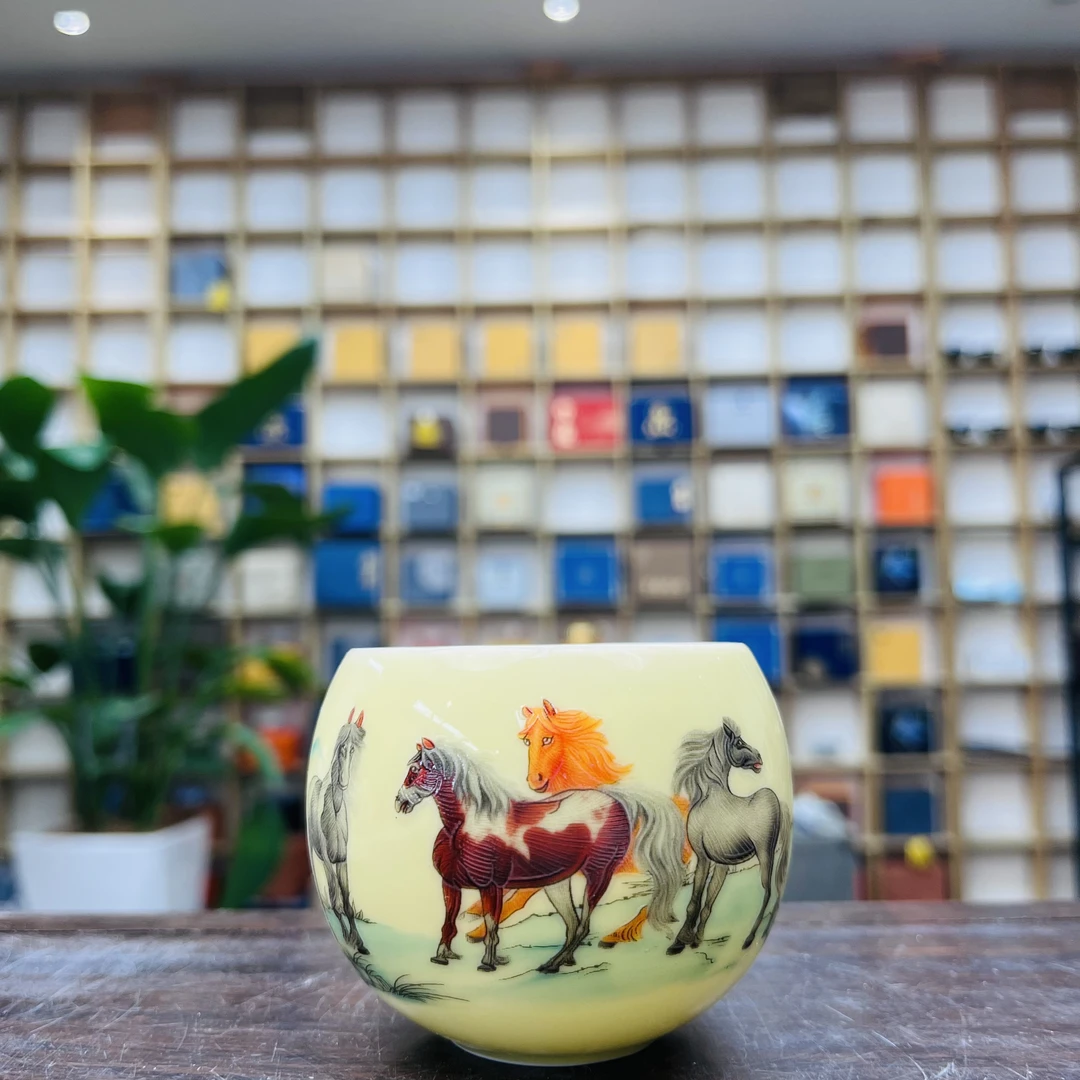 A72-八马图黄龙蛋杯（43）是