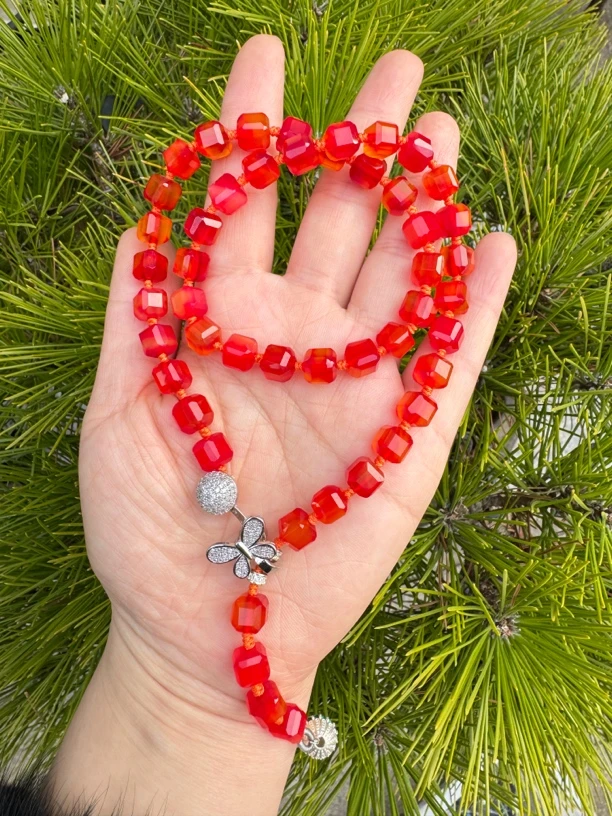 珍藏版红方糖项链 G348