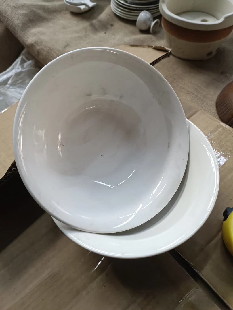 磁州窑白瓷面碗一对《遐思品》