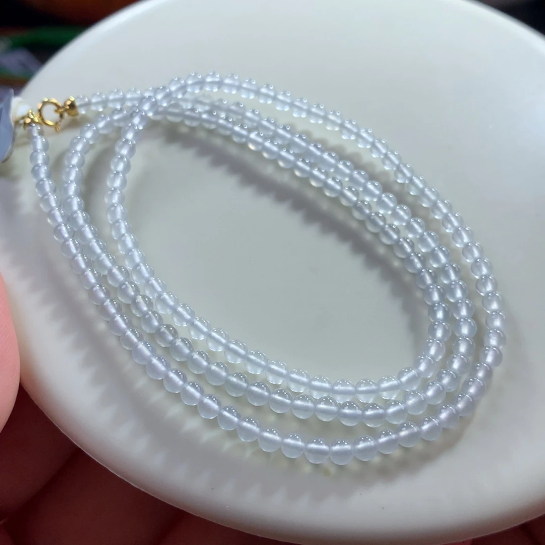 翡翠未镶嵌手链翡翠玻璃钢冰茅台白卡3+