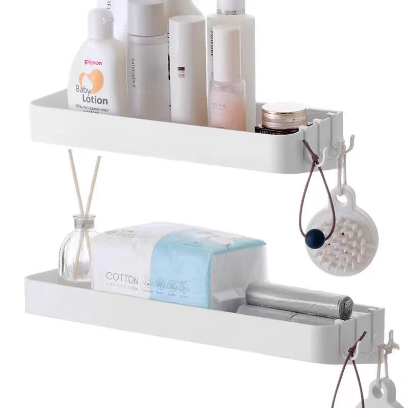 壁挂式免打孔厨房调料置物架多层调味品佐料收纳架多功能墙上挂钩