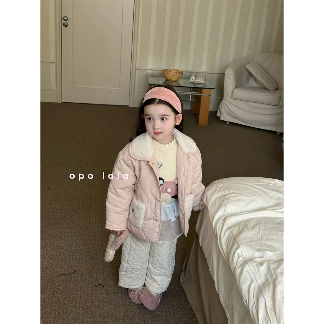opolala·25冬~小熊刺绣棉服77065（童装汉服）