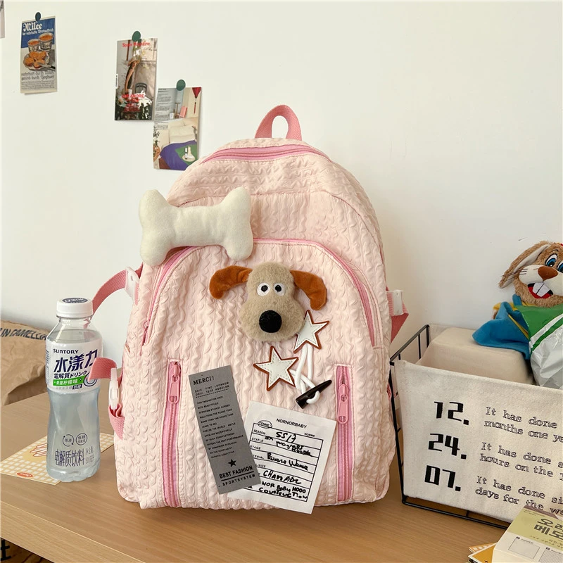 书包初中生大容量百搭双肩包可爱小学生一二三年级卡通高颜值背包