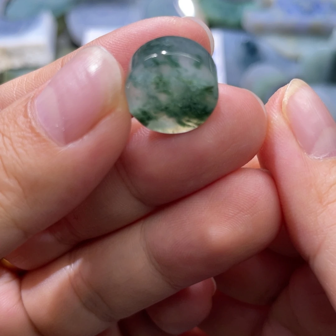 定制翡翠未镶嵌天然翡翠冰绿花甜甜圈