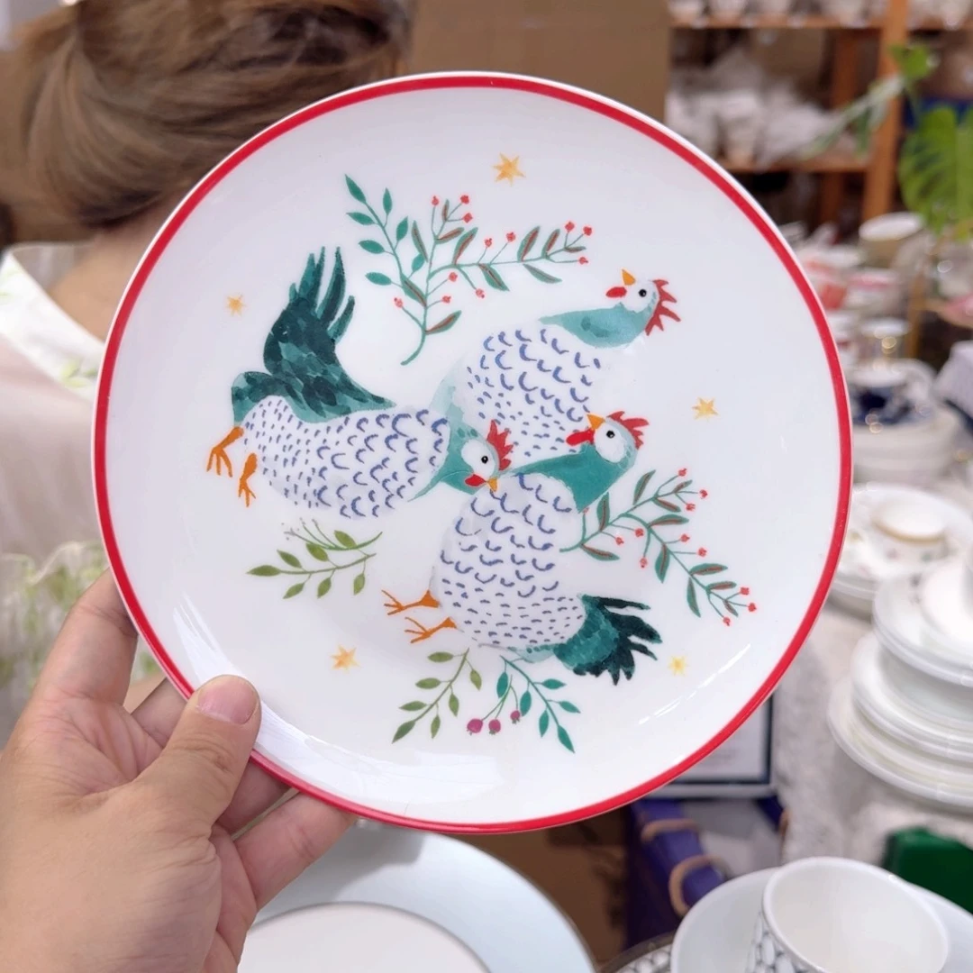 骨瓷骨瓷8英寸20cm平盘一只外贸骨瓷