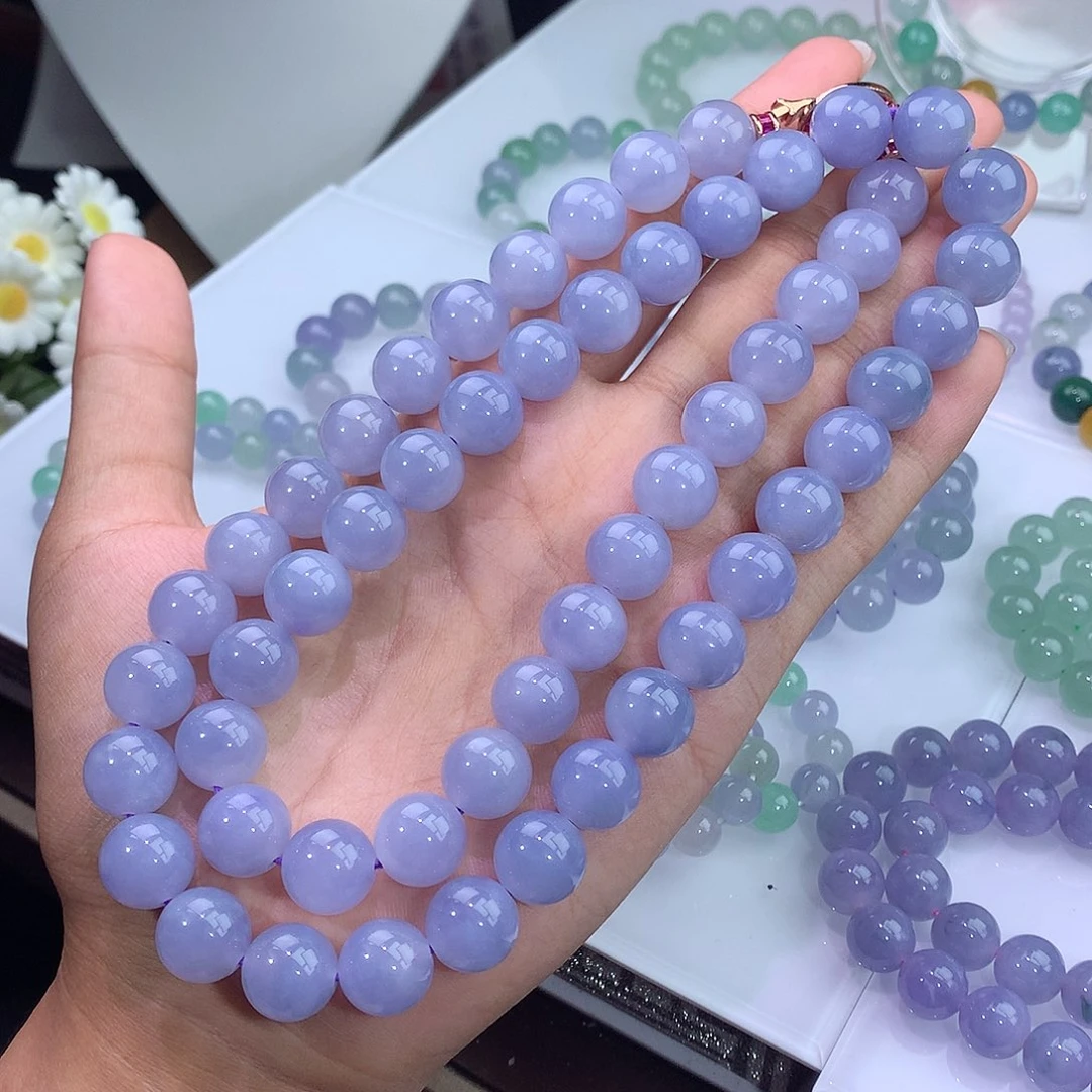 未镶嵌手链翡翠翡翠紫罗兰项链