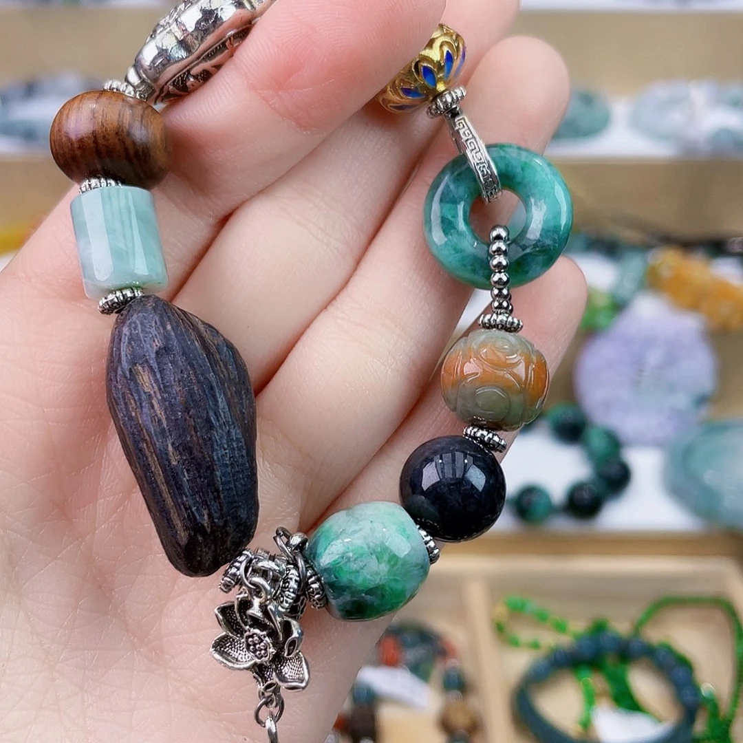 翡翠未镶嵌手链手链