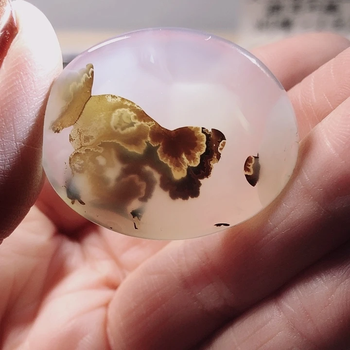 玛瑙/玉髓珠宝半成品合金天**月