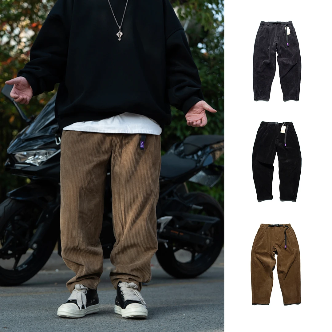 【重磅加绒子母条锥形裤】高街灯芯绒男女加厚街潮百搭休闲裤5382