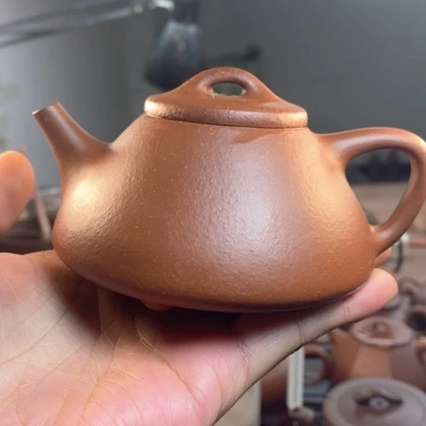 紫砂茶壶炯****7原矿红降坡40目子冶石瓢200 c c