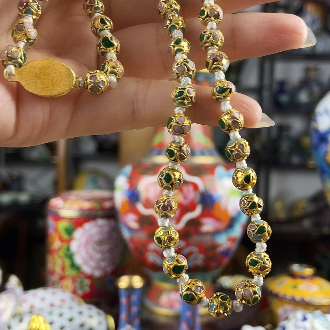 妮****铜金地0.6圆珠项链
