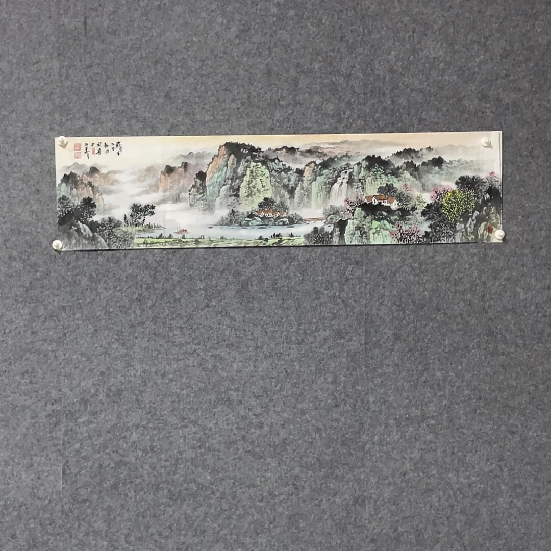 国画四尺对开画芯 捡漏